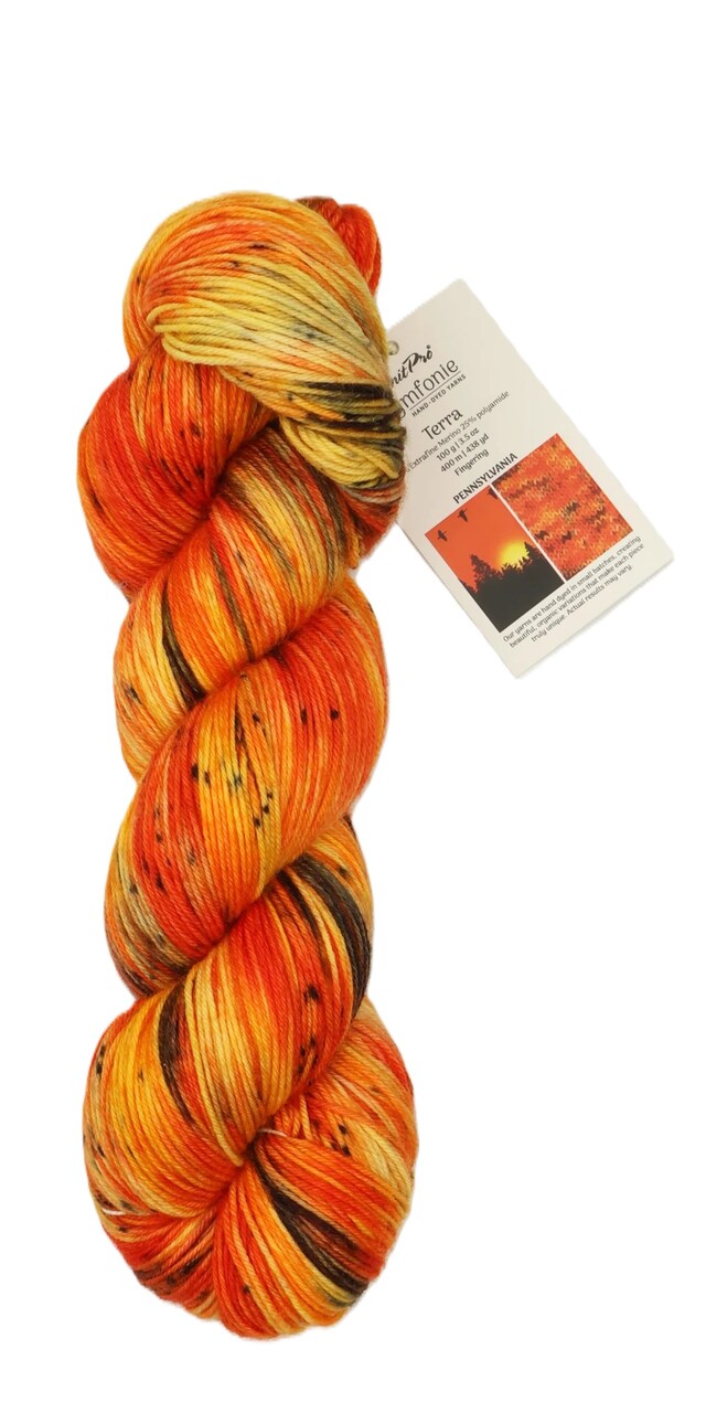 KnitPro Symfonie Premium Hand Dyed Merino Wool & Polyamide Sock Yarn| Terra Variegated America The Beautiful